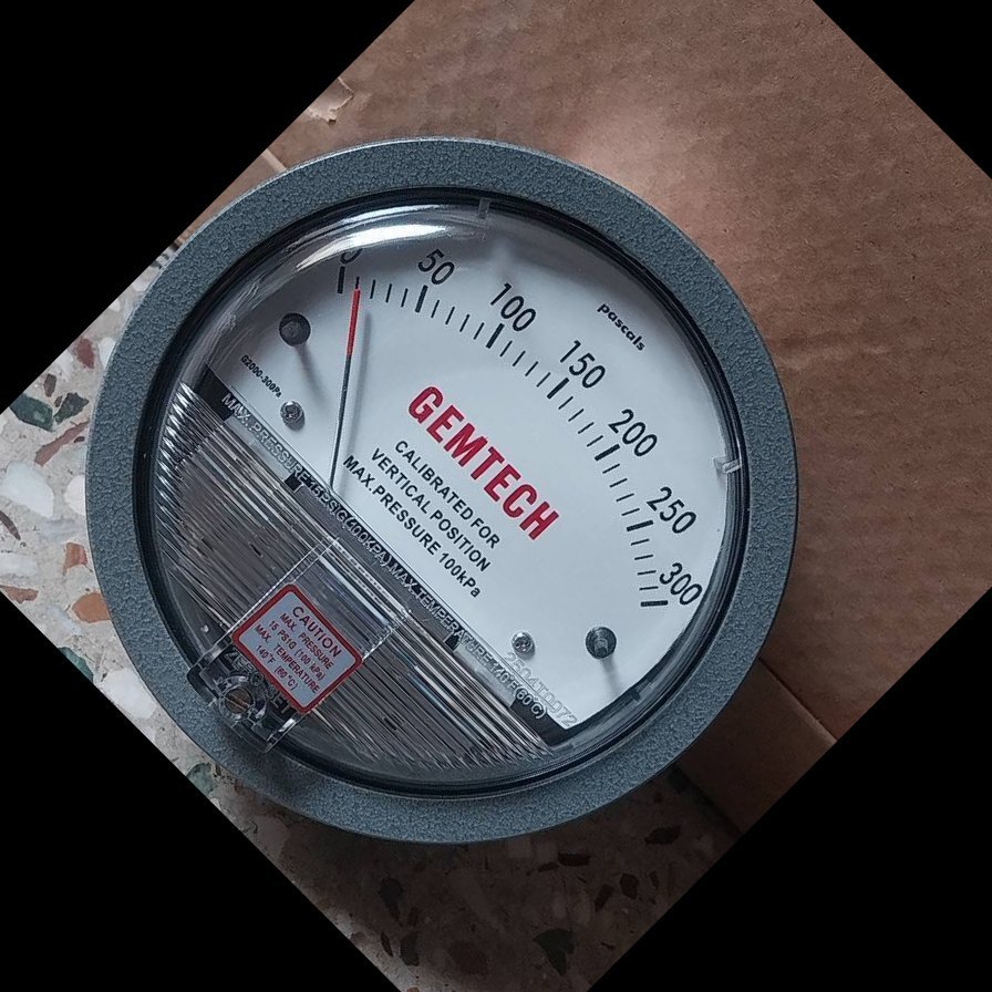 GEMTECH SERIES G2000-125PA Differential Pressure Gauge Range 125 PA