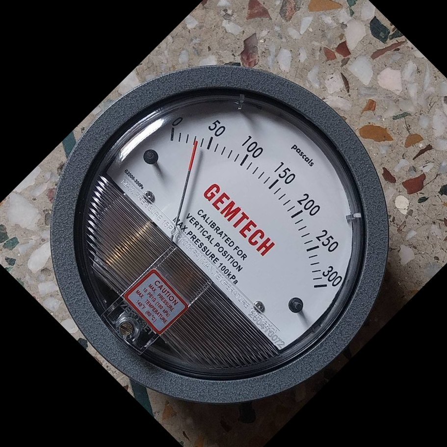 GEMTECH SERIES G2000-125PA Differential Pressure Gauge Range 125 PA