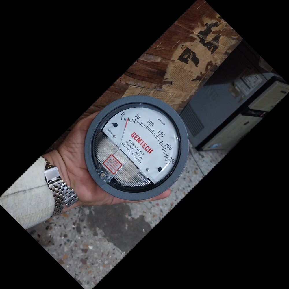 GEMTECH SERIES G2000-250PA Differential Pressure Gauge Range 250 PA