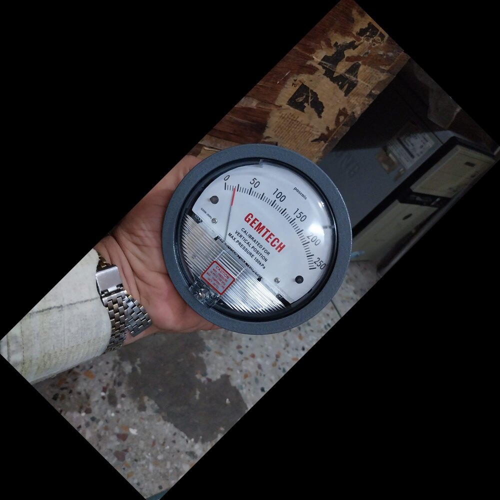 GEMTECH SERIES G2000-250PA Differential Pressure Gauge Range 250 PA