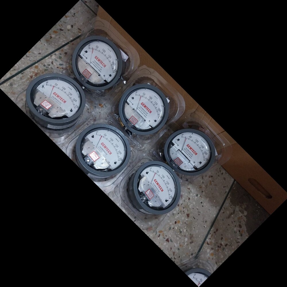 GEMTECH SERIES G2000-250PA Differential Pressure Gauge Range 250 PA