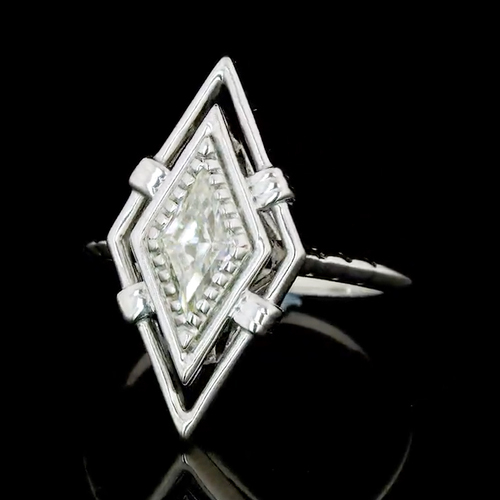 2 Ct Kite Cut Moissanite Engagement Ring - Color: Different Available