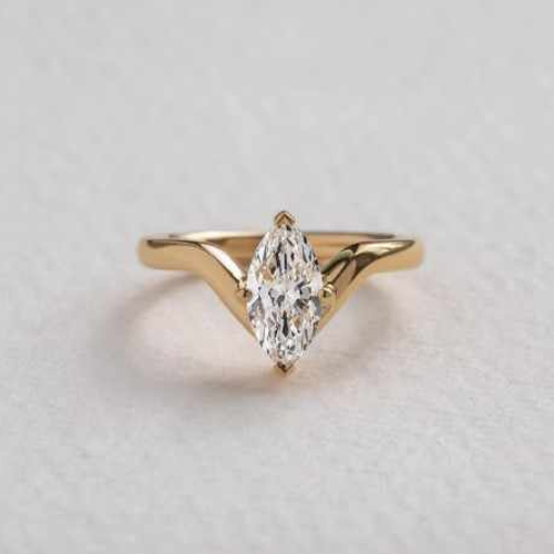 1 Ct Marquise Cut Solitaire Ring - Color: Different Available