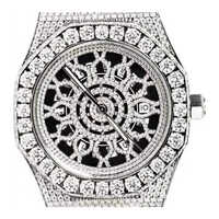 Moissanite Skeleton Dial Octagon Hip Hop Watch