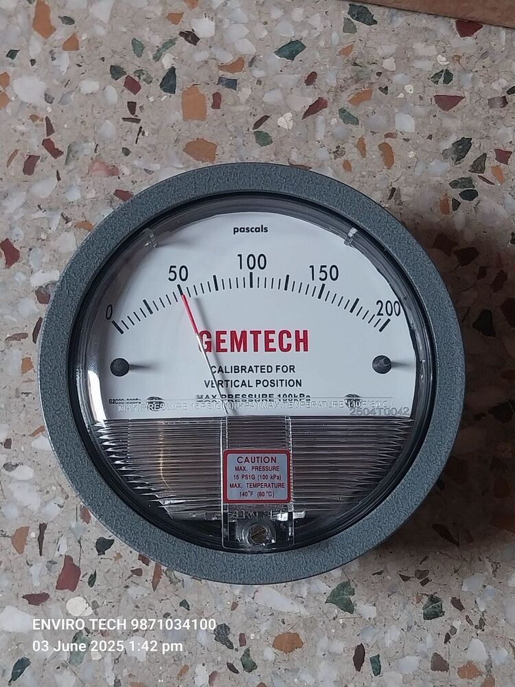 GEMTECH DIFFERENTIAL PRESSURE GAUGE FOR NARALA