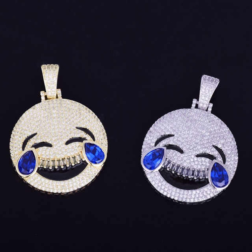 18K Gold & .925 Silver Micro Pave Moissanite Pendant - Color: Different Available
