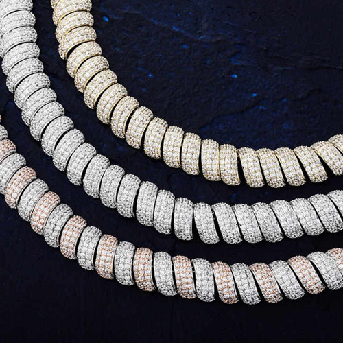 14mm Flooded Ice 5A Moissanite Necklace