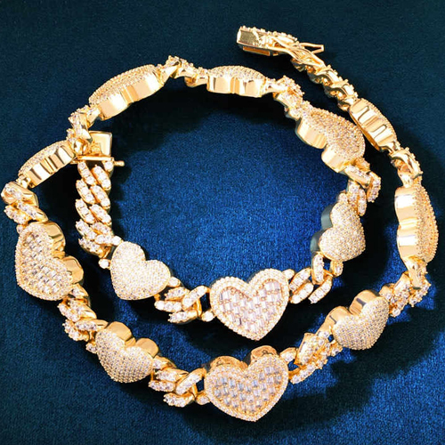 Iced Out 925 Sterling Silver Cuban Link Chain - Color: Different Available