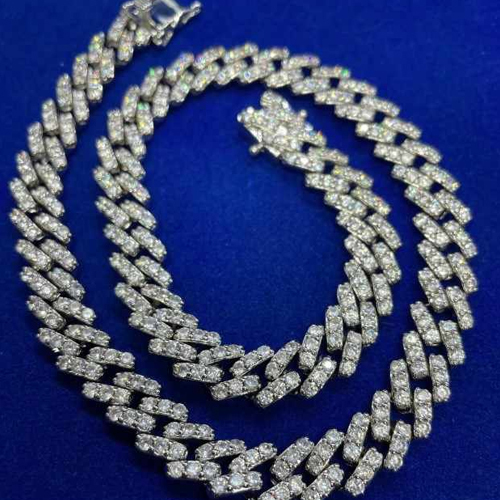 10Mm White Gold Square Cuban Link Choker Chain Necklace - Color: Different Available