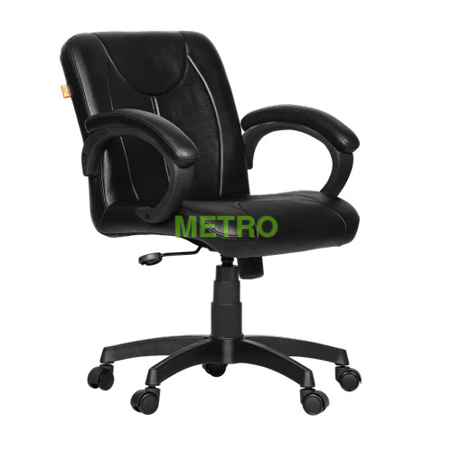 Black Da Urban Mid-back Deaver Office Chair With Armrests