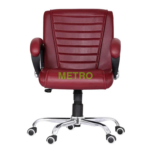 Regal Mid-Back Office Chair - Color: Cherry Red