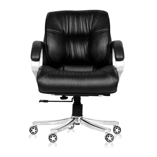 Low Back Leather Executive Chair - Color: Black