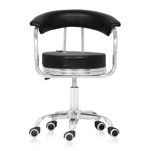 Black Da Urban Classic Height Adjustable Kids Stool With Wheels