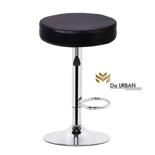 Black Da Urban Round Bar Height Adjustable Bar Stool