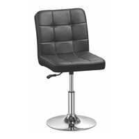 Bar Stool Chair - Color: Black & Sliver