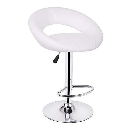 White Da Urban Smiley Height Adjustable Bar Stool