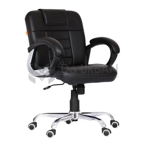 Da Urban Mid-Back Swivel Chair - Color: Black