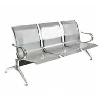 Du-506 Three Seater Waiting Room Chair - Color: Silver