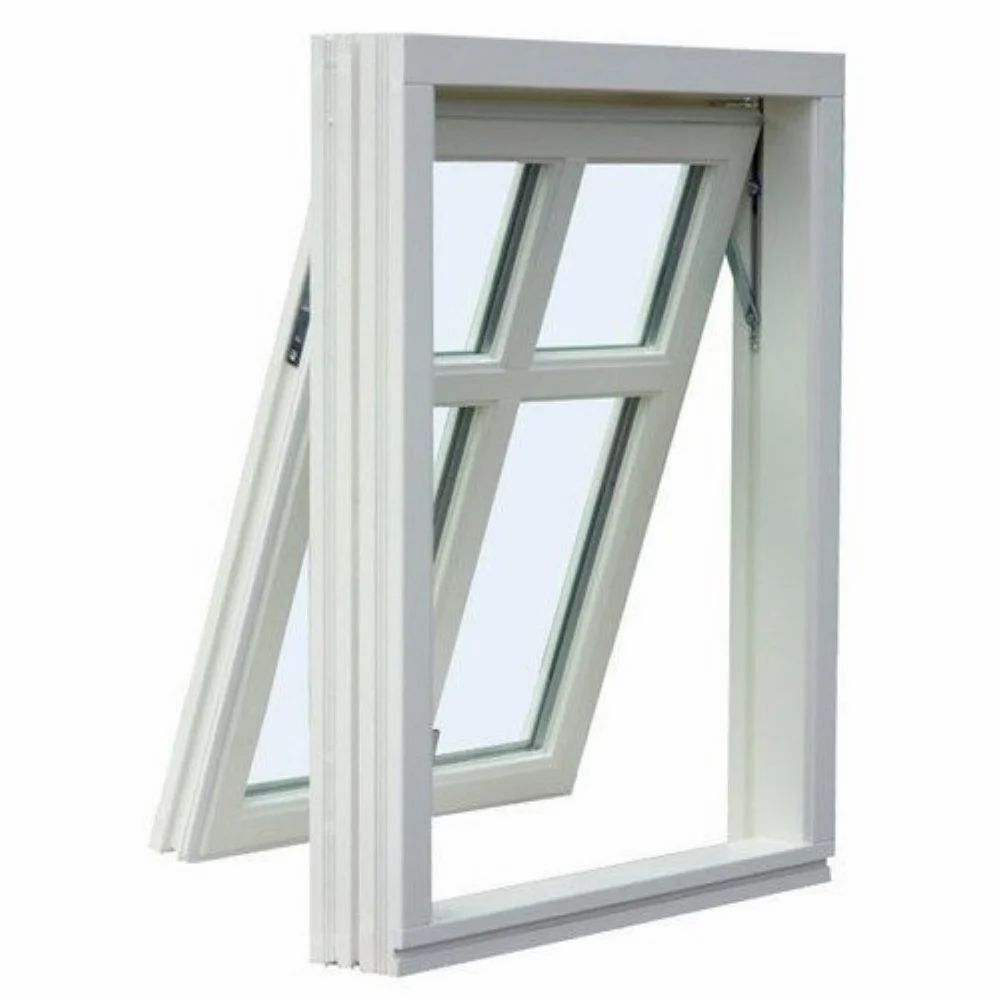 Top Hung Upvc Window - Color: Grey