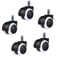 Da Urban Dual Color Nylon Wheels Pack Of 5 - Color: Black