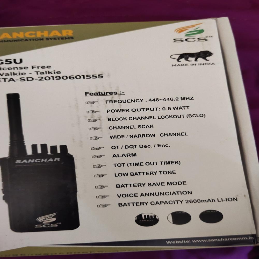 Sanchar G5u WalkieTalkie