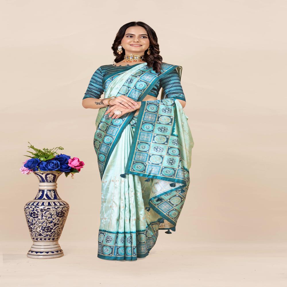 Block Print Saree
