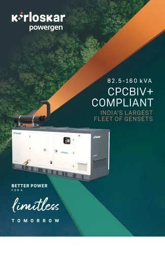 Kirloskar Cpcb Iv 160kva Diesel Generator - Color: White
