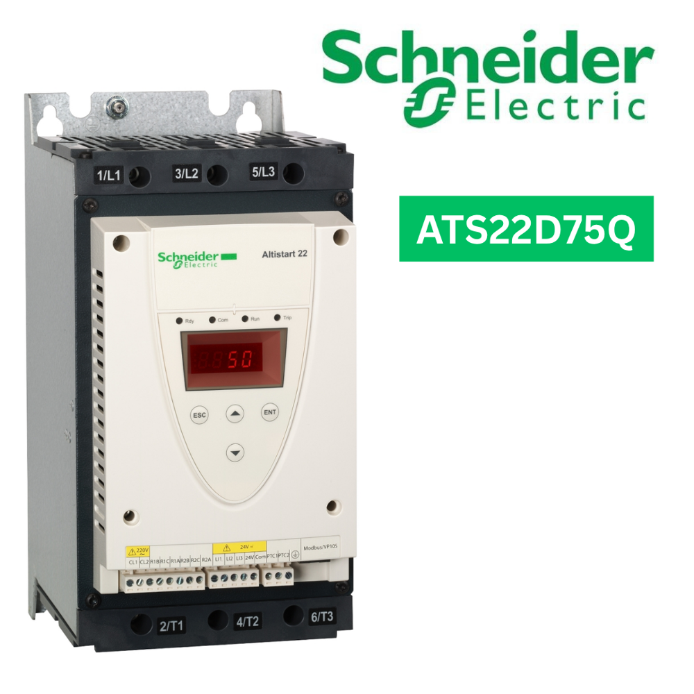 Ats22D75Q-Soft Starter For Asynchronous Motor, Altistart 22, Control 230V, 230 To 440V, 18.5 To 37Kw - Application: Pumps And Fans