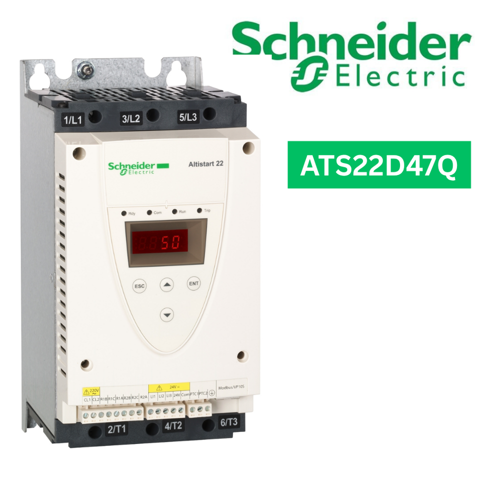 Ats22D47Q-Soft Starter For Asynchronous Motor, Altistart 22, Control 230V, 230 To 440V, 11 To 22Kw - Application: Pumps And Fans