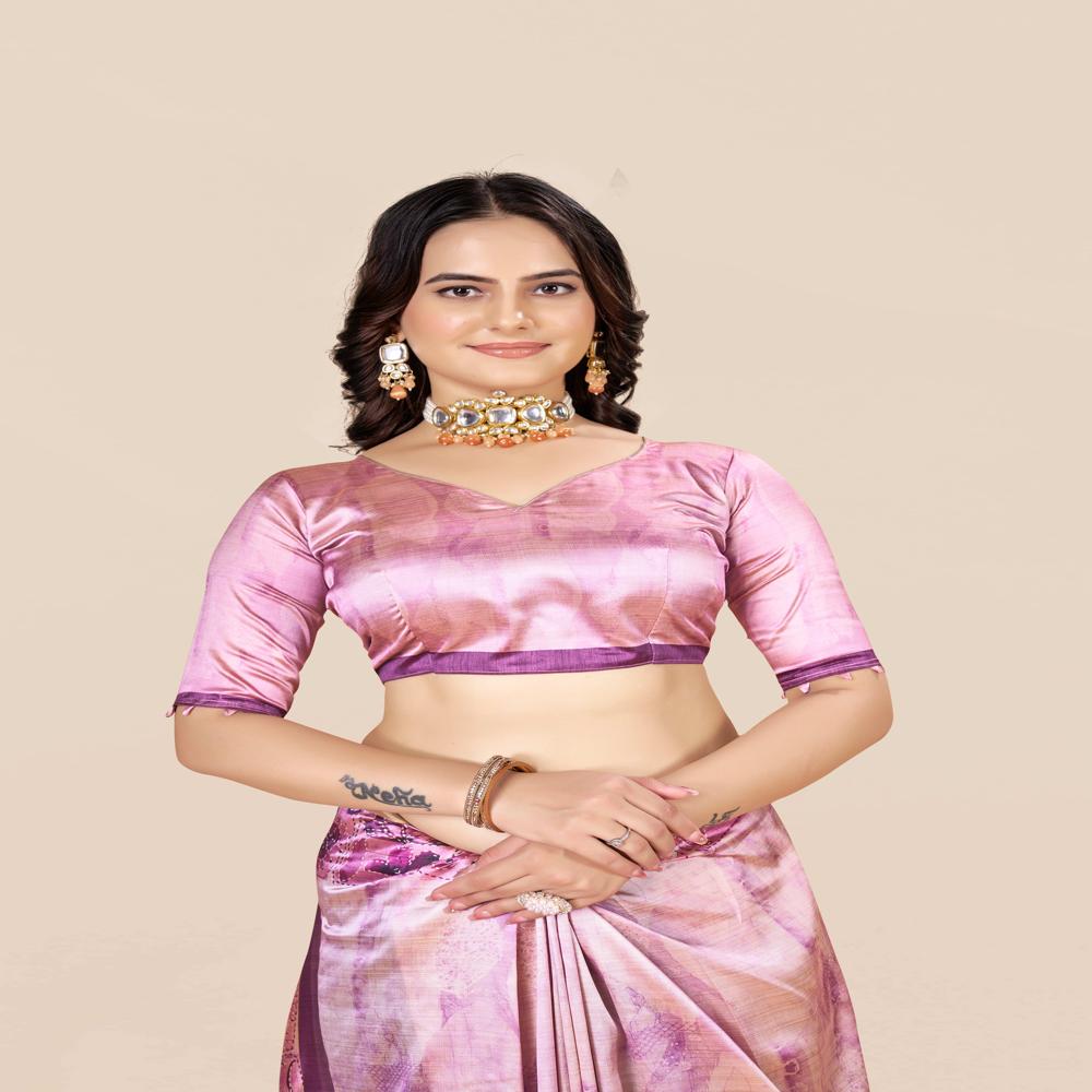 Purple And Pink Color Saree - Design: Trendy