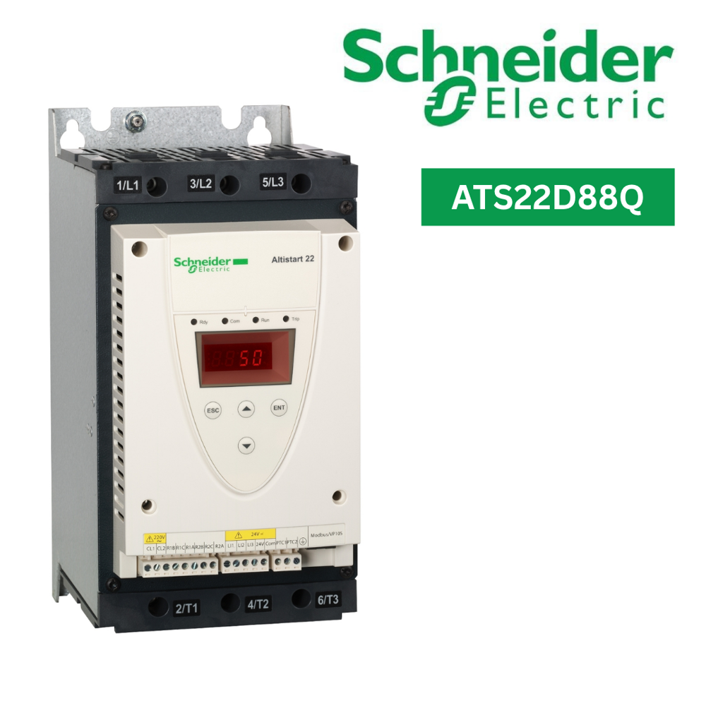 Ats22D88Q-Soft Starter For Asynchronous Motor, Altistart 22, Control 230V, 230 To 440V, 22 To 45Kw - Application: Pumps And Fans