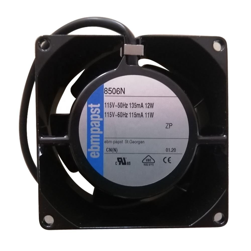Ebmpapst 8506N 8038mm 8cm 115V AC 11W 61m3/h 3300rpm Electric Drive Power Cabinet Small Axial Cooling Fan