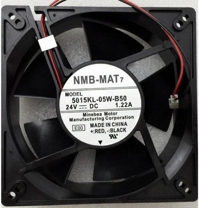 NMB 5015KL-05W-B50 Axial Fan 24V-1.22A DC Brushless Air Cooling Fan 127*38 2Pin Fan with Heat Sinks All in one Cooler  (Black)