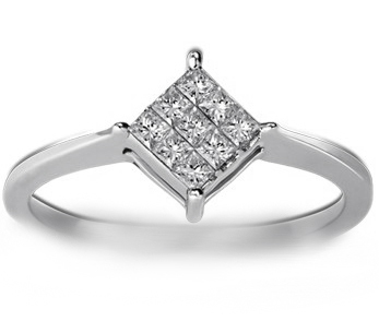 18K White Gold 0.24 Ct Total Diamond Weight Enigma Diamond Clarity: Fl