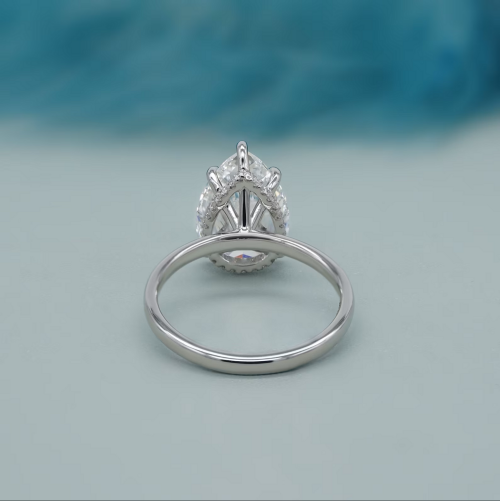 Pear Diamond Ring - Color: White