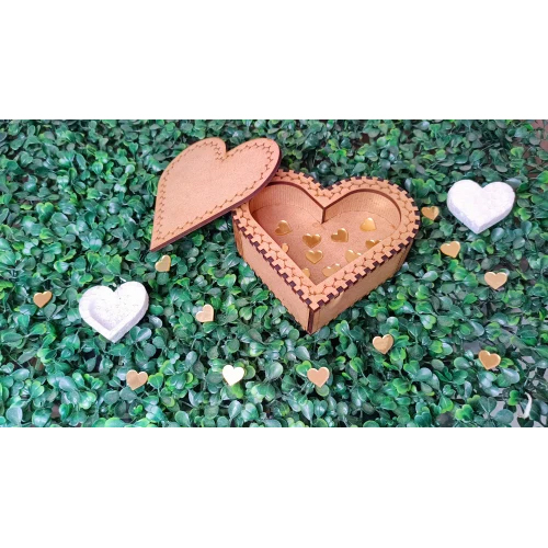 Mdf Heart Shape Box - Size: Customized