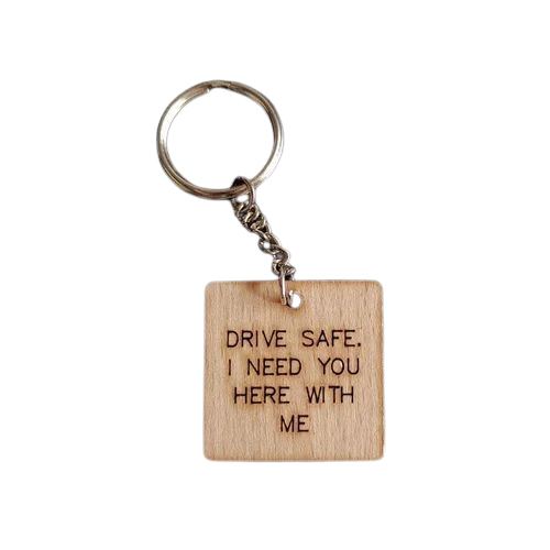 Mdf Sublimation Keychain - Color: Brown
