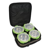 Stainless Steel Leak Proof Lunch Box With Bag , 4 Containers