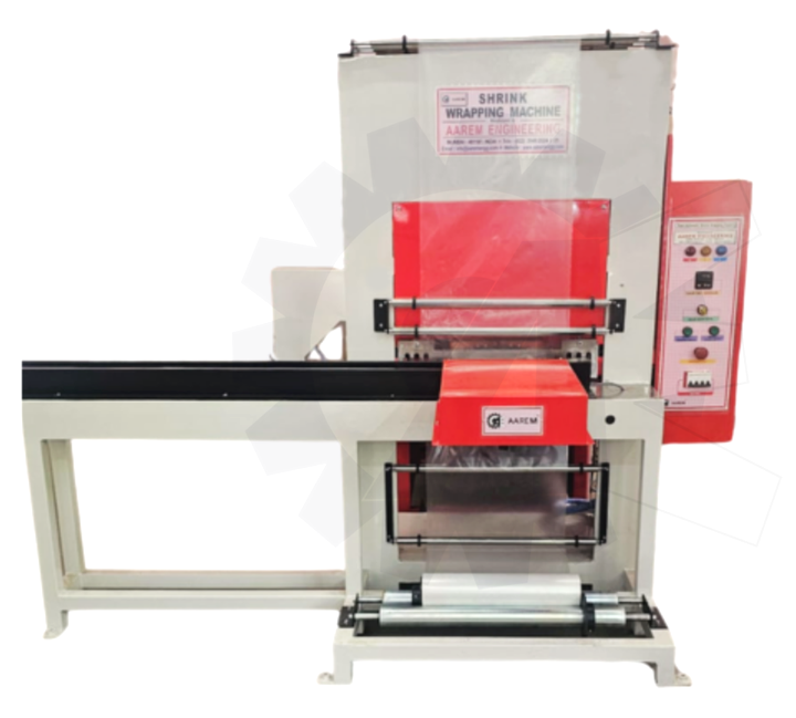 Automatic Sleeve Wrapper With Collator - Mild Steel, 4500 X 1800 X 1800 Mm, 10-15 Packs/min Capacity, Plc Control, Pneumatically Operated Sealing Arm, Variable Shrink Speed