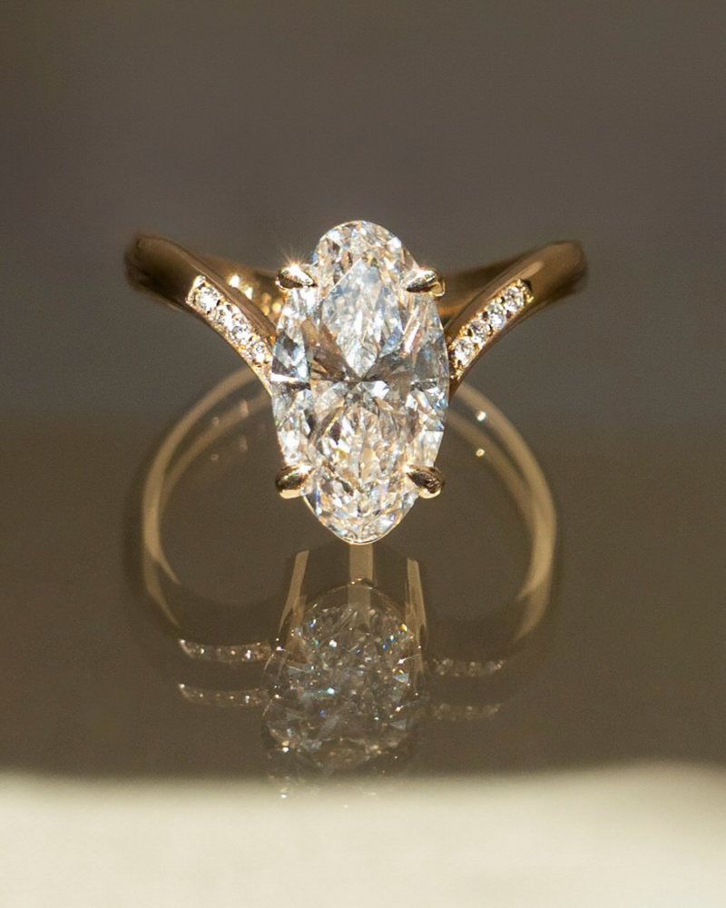 SET  Grande Moval Adorned Eve Ring & Band