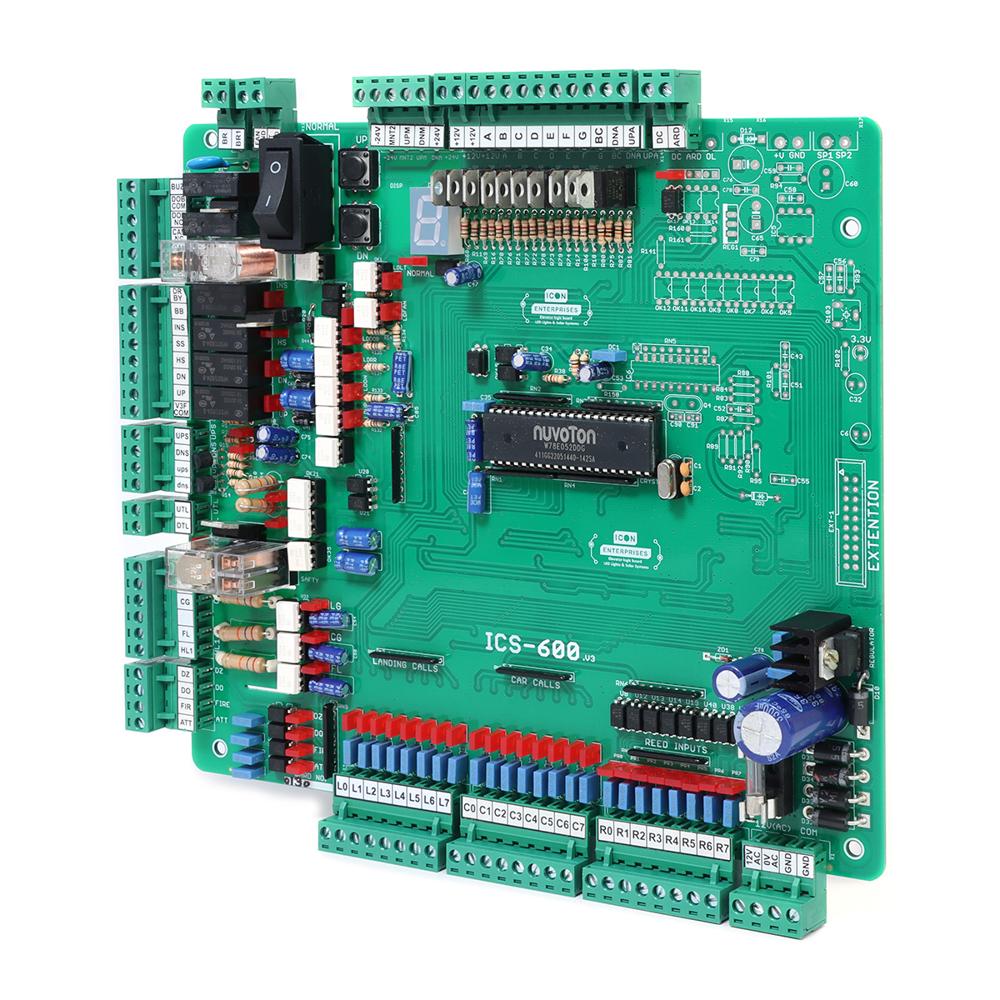 Green Ics-100 Logic Board For Single Speed Elevator