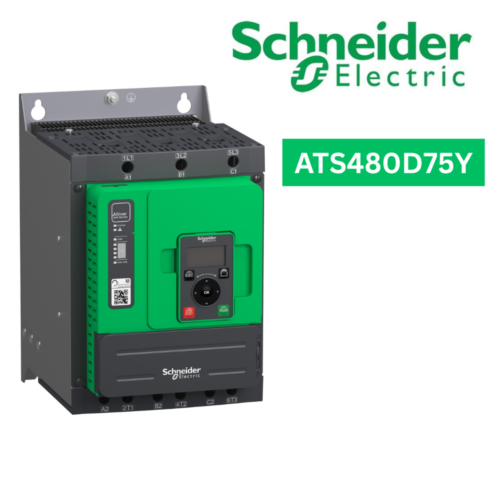 Ats480D75Y-Soft Starter, Altistart 480, 75A, 208 To 690V Ac, Control Supply 110 To 230V Ac - Application: Process And Infrastructures