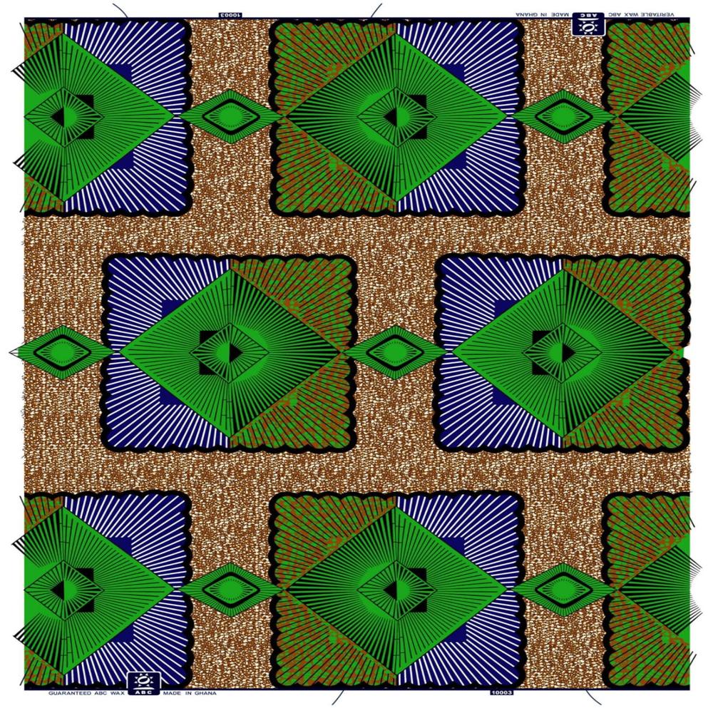 100% Cotton Wax Print Fabric 45 Width - Application: Apparel