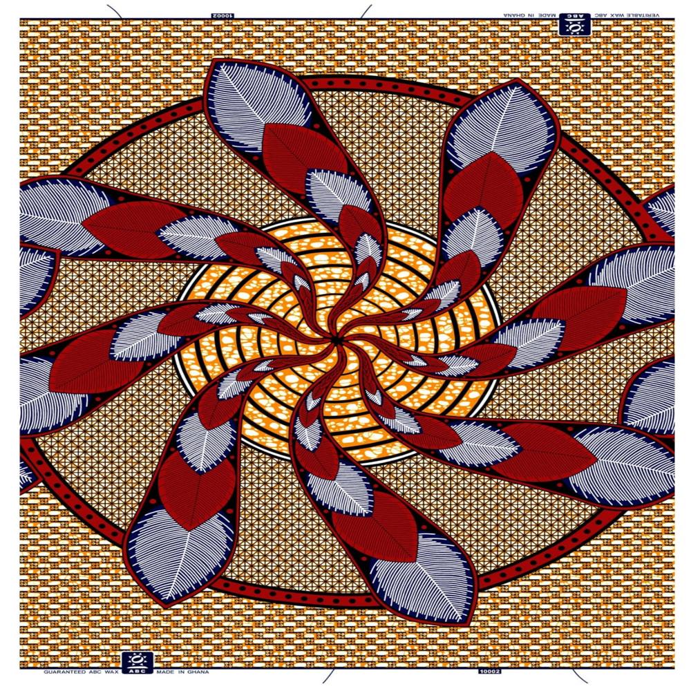 100% Cotton Wax Print Fabric 45 Width - Application: Apparel