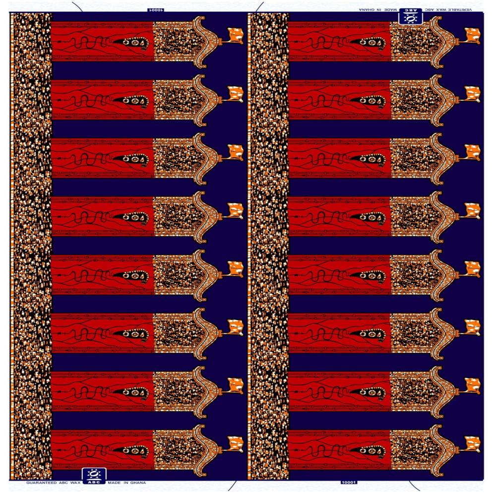100% Cotton Wax Print Fabric 45 Width