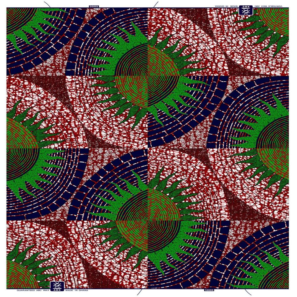 100% Cotton Wax Print Fabric 45 Width - Application: Apparel