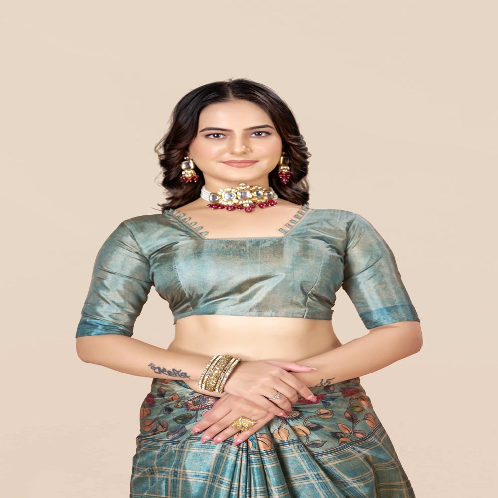 Chex Printed Saree