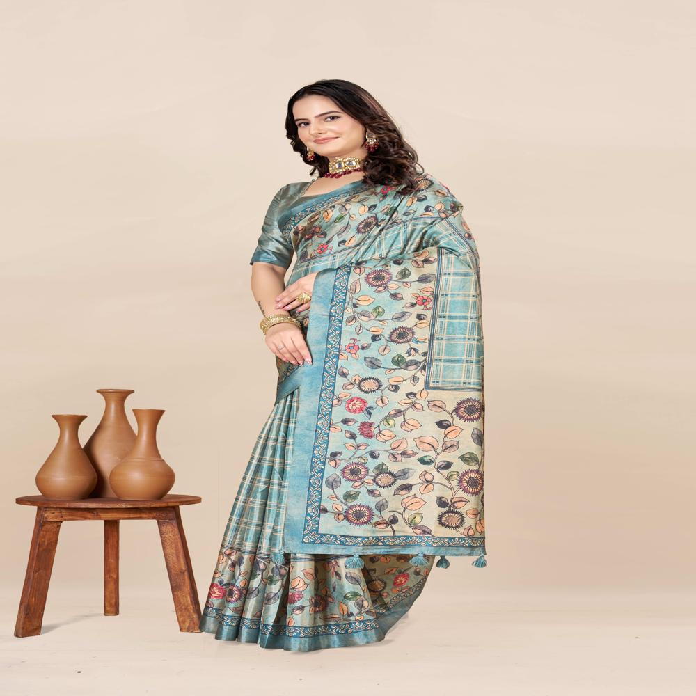 Chex Printed Saree