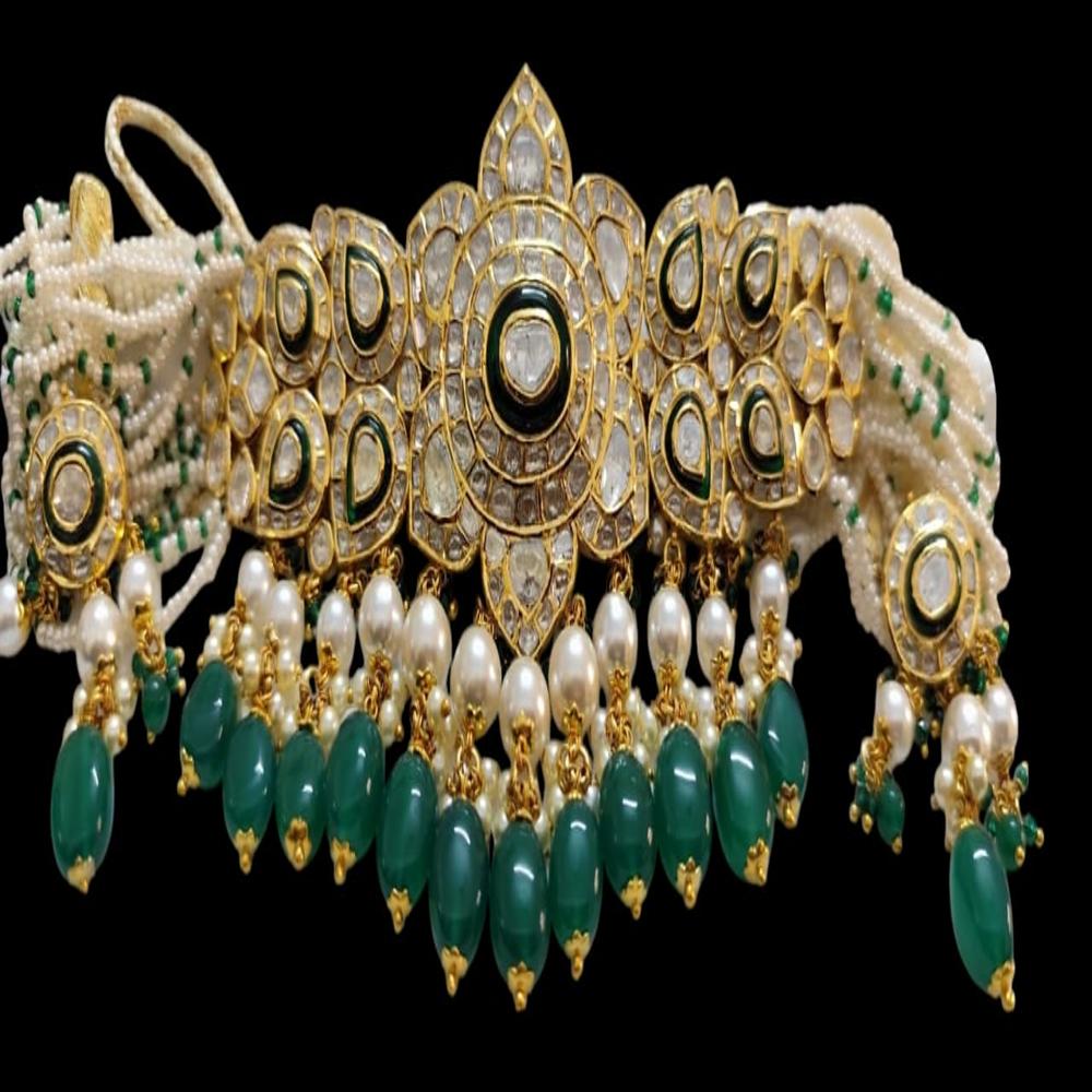 18Kt Gold Uncut Diamond Polki Chick Set