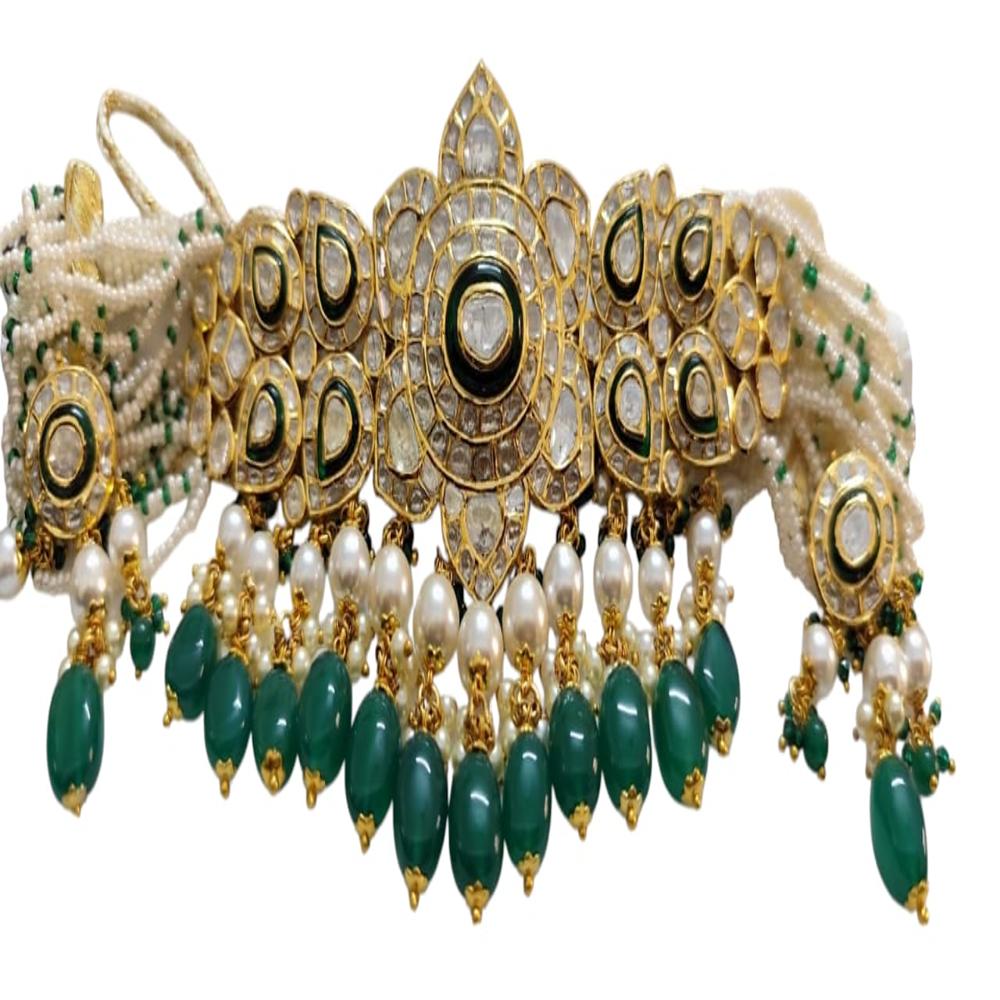 18Kt Gold Uncut Diamond Polki Chick Set